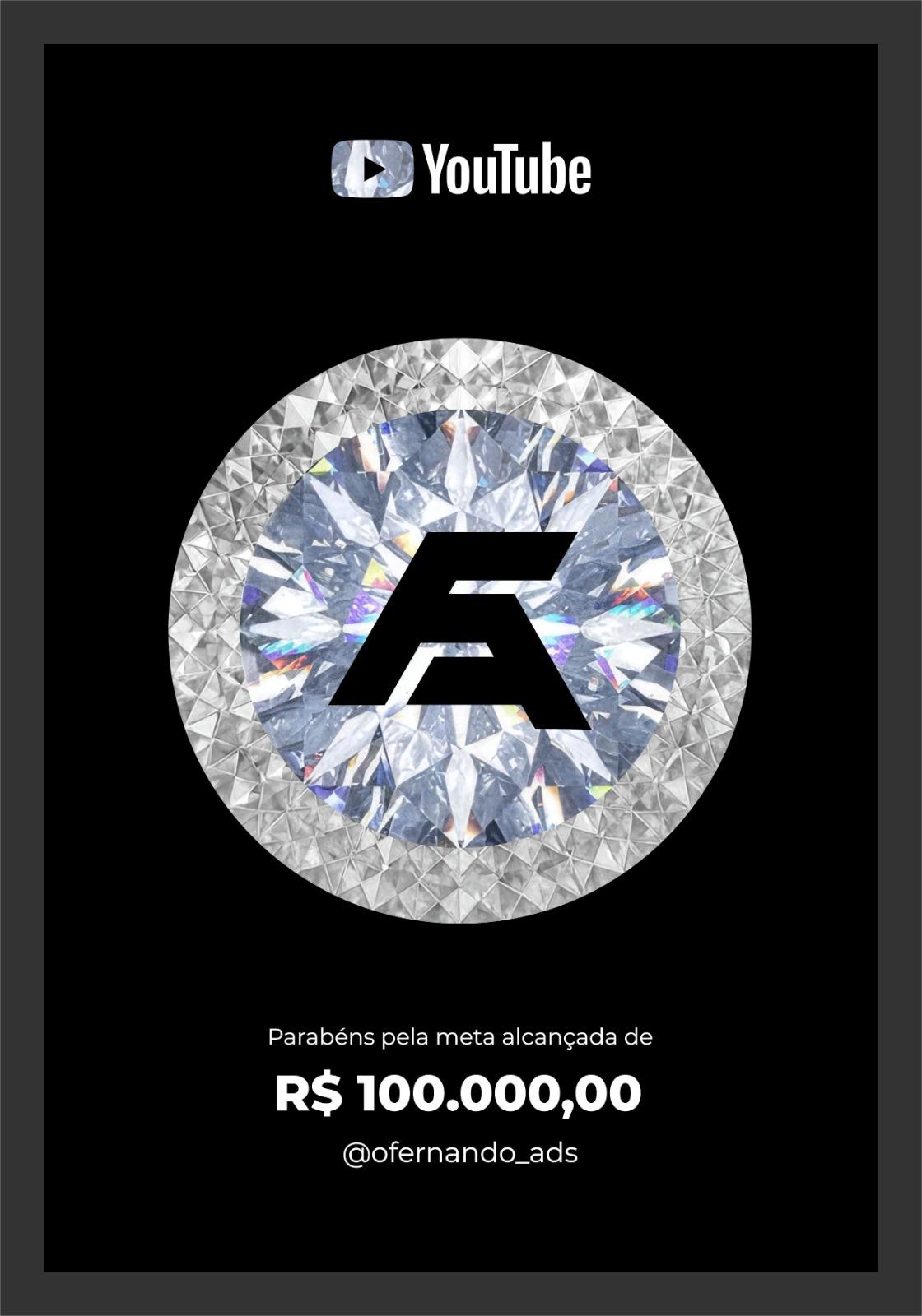 Plaquinha R$ 100.000