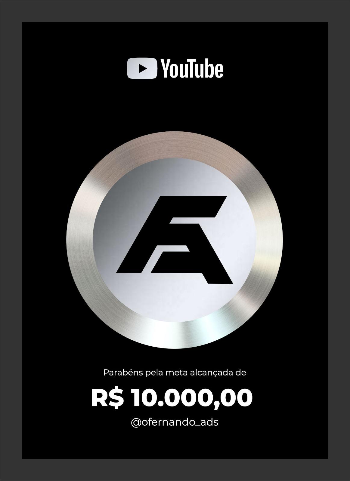 Plaquinha R$ 10.000